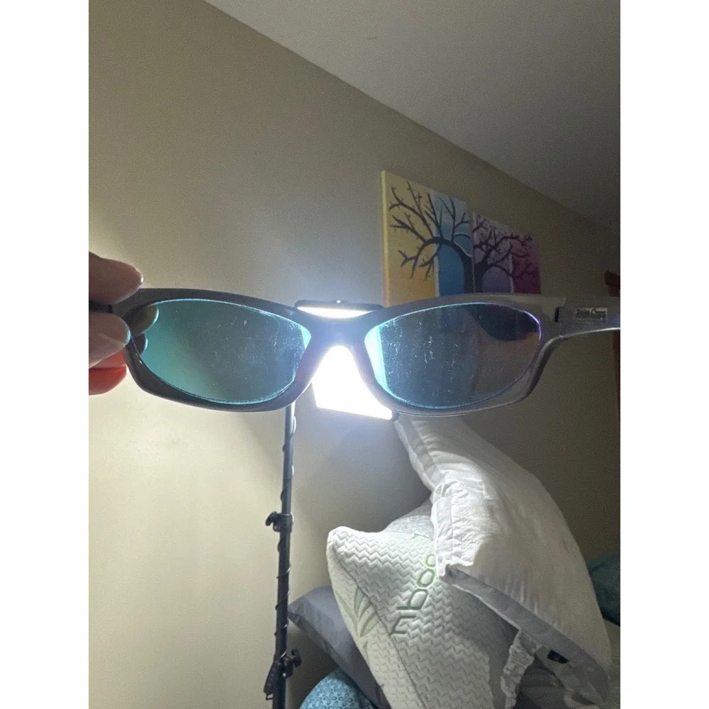 Foster Grant Sunglasses Men OS Fitness MD1007 Grey Orange Mirror EUC